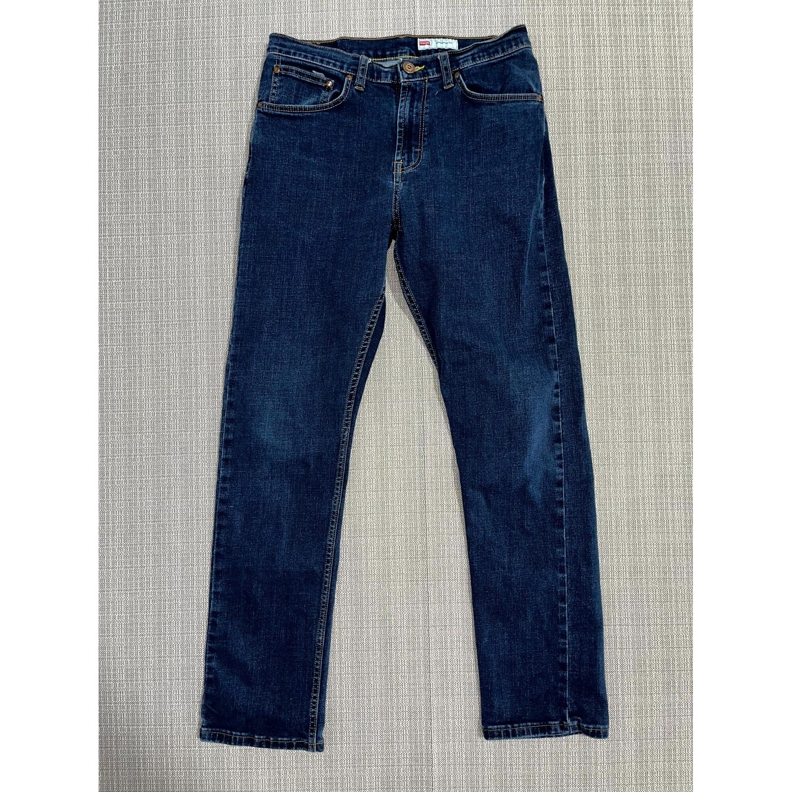Wrangler Five Star Premium Jeans Mens 30x32 Blue Denim Athletic Fit Tapered Leg